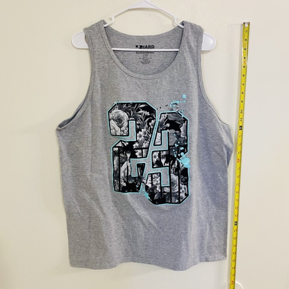 a1199-k5~ Hard Ten Clothing~Size XL Mens Top~Mens~Tank Tops, Shirts~Gray~Used